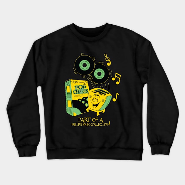 POP CHARTS Crewneck Sweatshirt by Vinyl Chef Steve